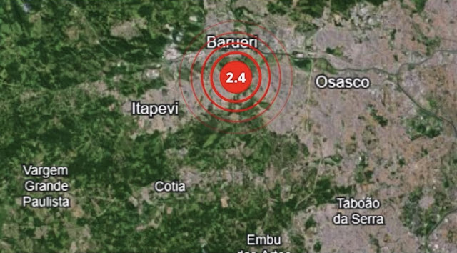 Grande São Paulo: Barueri registra tremor de terra de baixa magnitude