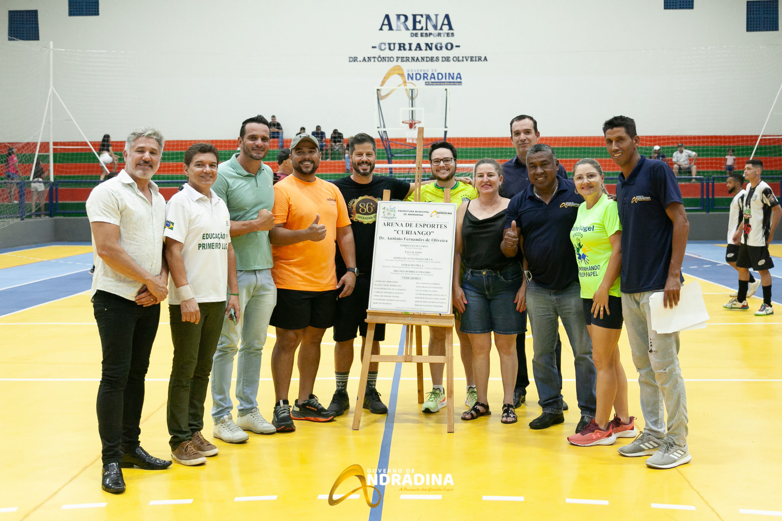 Ginásio Curiango é reinaugurado com amistoso e homenagem a atleta andradinense