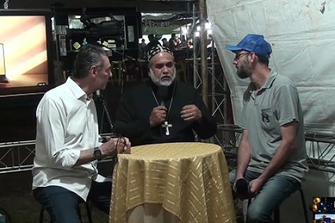 Em visita a Andradina, Padre Kelmon concede entrevista à Rádio ES